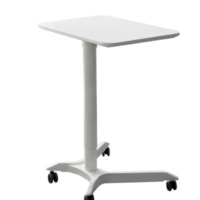 China (Height) Adjustable Factory Directly Supply Mobile Pneumatic Desk Height Adjustable Pneumatic Sit To Stand Laptop Desk for sale