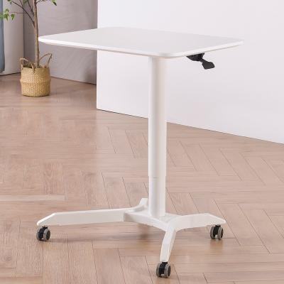 China Sit To Stand Laptop Desk One Adjustable Pneumatic Height Adjustable Leg Position (Height) Desk for sale