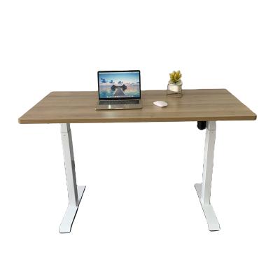 China Adjustable Standing Computer Sit To Stand Desk Frame Computer Ergonomic Adjustable Single Height Motor Folding for Home Office for sale