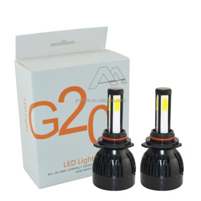 China All in one CE 12v 24v 80w 8000LM canbus high power COB 9012 HIR2 car HIR2 led headlight bulb for sale