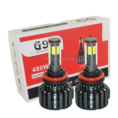 China Fit for 2021 hot sales CE 10-48V 6sides G9 12000LM 6sides COB 6sides H8 H9 H11 led car headlight for sale