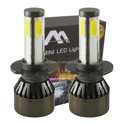 China Fit for car CE 12V 24V 80W 8000LM 4faces 4sides 4sides 4sides CE COB error free H7 4 COB mini canbus sided led headlight bulb for sale