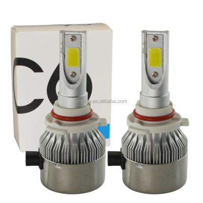 China Fit for car 12V 24V CE Rosh 7200LM 36W COB C6 high power auto headlight led led headlight HB4 9006 kit for sale