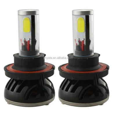 China All in one canbus 12v 24v 80w 8000LM auto Bi xenon hi/lo beam 4sides COB headlight bulb car led headlight H13 for sale