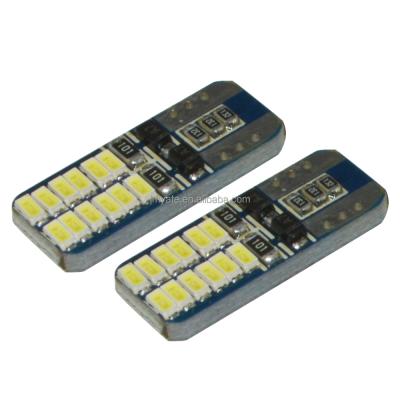 China 194 W5W T10 24LED SMD3104 CANBUS Automotive Light Car Wedge Interior RoHS 12v Canbus Para Lux DC 186 Good Quality CE Led Lights For Cars for sale