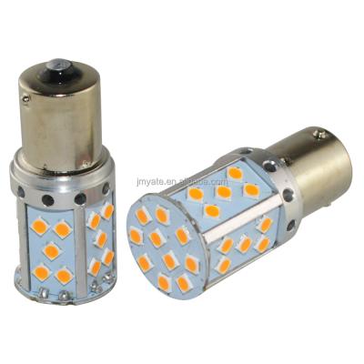 China auto brake signal led car 35led 3030 clear amber W21W S25 p21w ba15s bau15 PY21W 1156 led stop brake reverse light lamp S25/ba15s/bau25s for sale