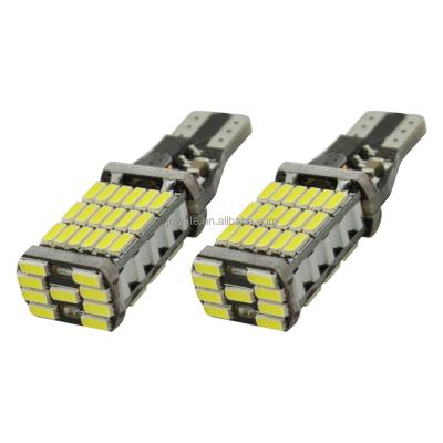 China RoHS T15 45LED 45smd 4014 Canbus CE DC 9-16V High Power Lamp Car Auto Backup Light Yellow Red White Reverse Turn Car Led Lights T15 for sale