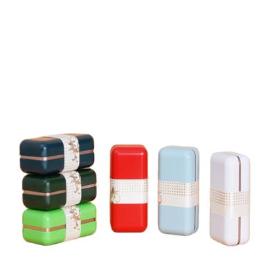 China Recyclable Macaron Color Green Tea Packaging Box Rectangular Empty Tea Box for sale