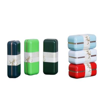 China Wholesale Recyclable Stain Solid Color Bubble Bag Tea Canister Tea Canister Tea Leaves Tin Box for sale