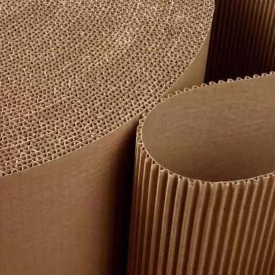 China Recycled Materials Protect Kraft Paper Roll Single Sided Corrugated Paper Kraft Paper for sale