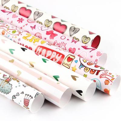 China Birthday Recycled Materials Little Love Gift Wrapping Paper Creative Valentine's Day Wrapping Paper for sale