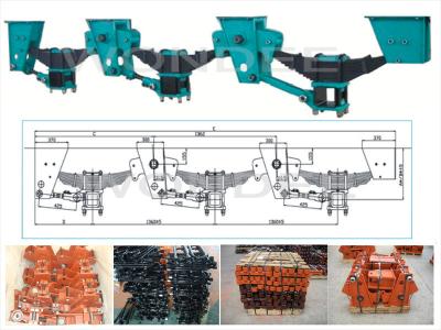 China 4 Axle TS16949 Semi Trailer Suspension 28 X 130MM Pin Overslung Trailer Axle 132mm for sale