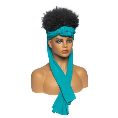 China New Style Aishili Wave Afro Curly Wig Headband Wig With Long Headband Wigs For Black Women for sale