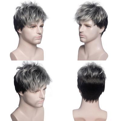 China Wholesale Price Realistic Short Man Wig Synthetic Wig For Men for sale