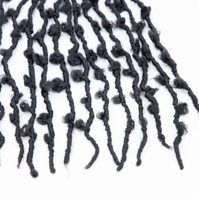 China Synthetic hair faux locs butterfly locs crochet in synhtetic hair extension braids black 22inch dreaklocs crochet braids for sale