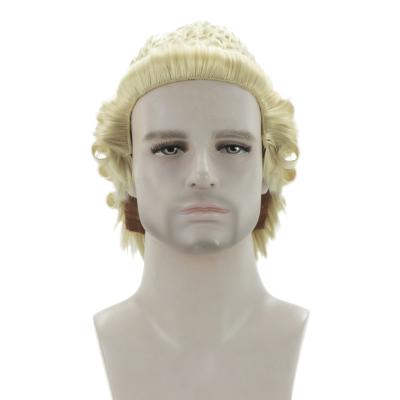 China Handmade Judge Aishili Wig Synthetic Hair Magistrate's Mule Lawyer Wig Barrister Wig for Formal Court and Costume Use for sale