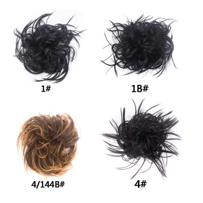 China Wholesale Synthetic Messy Buns Synthetic Aishili Hair Extension Elastic Band Hair Bun For Women for sale