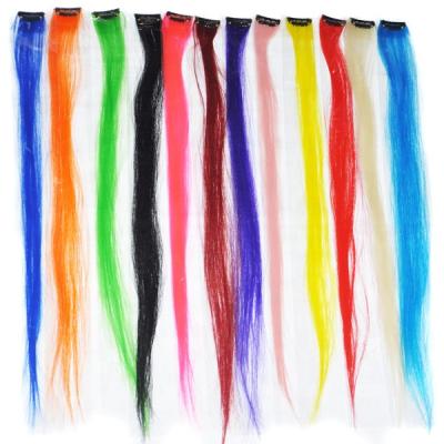 China Natural Straight Good Quality Clip In Flat Hair Tip Hair Extension Clip In Synthetic Wigs Hair Accessories For Girls for sale