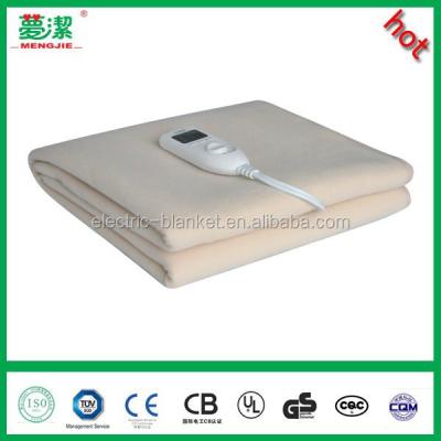 China MENGJIE Bedroom Heated 100% Pure Polyester Electric Blanket for sale