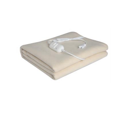 China Hotel Beige Polyester Electric Heated Blanket for sale