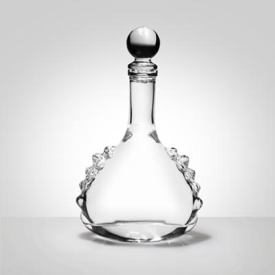 China 375ml de Sluitingen van Flint Cubic Glass Tequila Decanter Vinolok Te koop