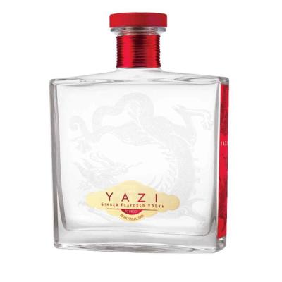 Chine bouteille carrée vide transparente de rhum de la bouteille 23MM de la vodka 1200G à vendre