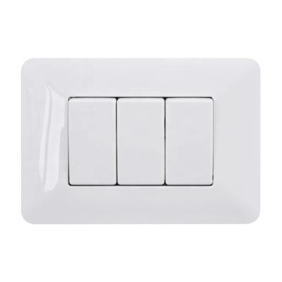 China YL-V2330T 3 Gang 2 Way Wall Switch Residential / General Purpose American Type Socket Outlet for sale