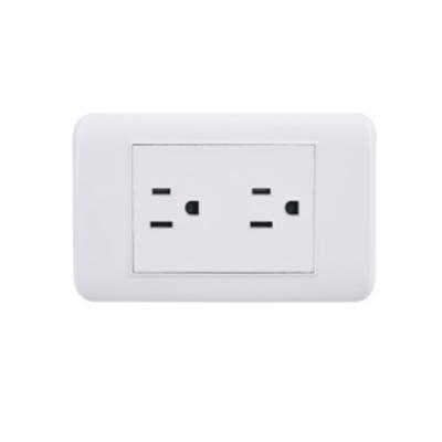 China White Synthetic Plastics Wholesale Standard Residential / General Purpose Double 3 Pin Wall Power Switch Socket for sale