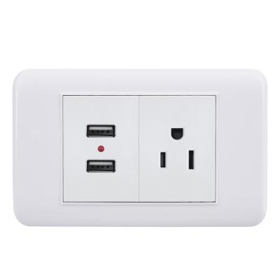 China Factory Price Residential / Multipurpose Purpose 3pin Universal Wall Socket With 2 Port Usb Outlet for sale