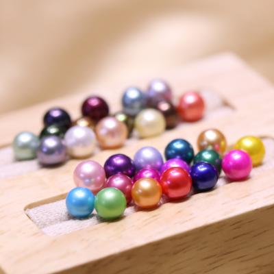 China Natural Freshwater Pearl 32 Colors AAAA+ Grade 6-7mm Series Loose Pearl Freshwater Pearl Dyed Colors For Pearls Girls Crafting Party for sale