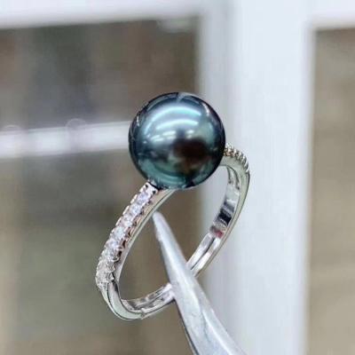 China CLASSIC 6-8 mm pearl ring 925 simple style natural pearl accessories silver ring rings s925 Sterling Silver for sale