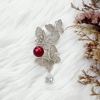 China ALLOY butterfly brooch for sale