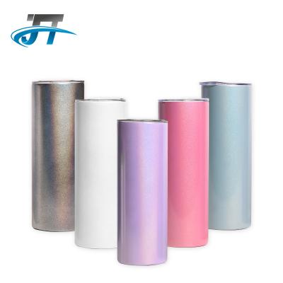 China Hot Selling Sublimation JUTE Coffee Mug Stainless Steel Straight Skinny Tumblers 20oz Can Be Customized Sublimation Tumbler for sale