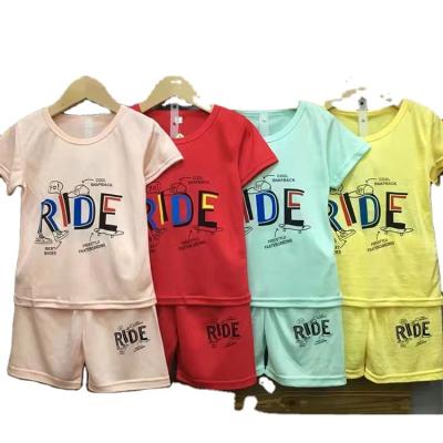 China 2022 Summer Boys Clothing Casual Kids Shorts Set Toddler Boys Plain Two Piece Sets Shirt And Short Set For Kids for sale