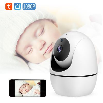 China PAN-TILT 360 Alarm 360 IP Baby Pet Cam Tuya Baby Sleep Monitoring 1080P Two-way Audio Smart Wireless wifi Camera Audio Video Baby Monitor for sale