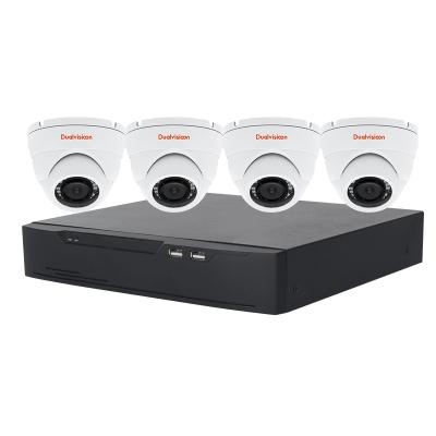 China Home 4pcs Full HD P2P Motion Detection POE IP CCTV Camera CCTV Dome Surveillance Kit Two Way Audio System Remote 8 Channel CCTV Dome Surveillance Nvr Kit for sale