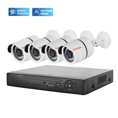 China Full set 4ch motion detection night vision cctv camera ip security system 4 channel ahd dvr kit analog hd 1080P cctv camera with the dvr for sale