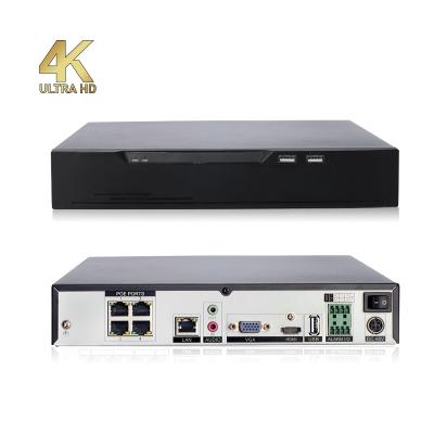 China Smart Search & playback 4 channel nvr recorder PoE 4 ports network video recorder support 1 SATA hard disk up to 8TB for sale