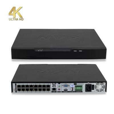 China Smart Search & playback security network vcr ip nvr 16ch cctv 4K PoE 16 channel realtime recording nvr for sale