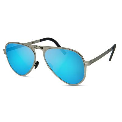 China 2022 Resin Ladies Toad Mirror Sunglasses Foldable Compact Light Weight Portable Glasses for sale