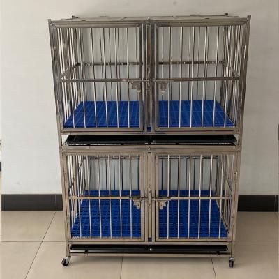 China Breathable Cage Stainless Steel Dog Cage Combination Cage Indoor Breeding Adoptive Kennel for sale