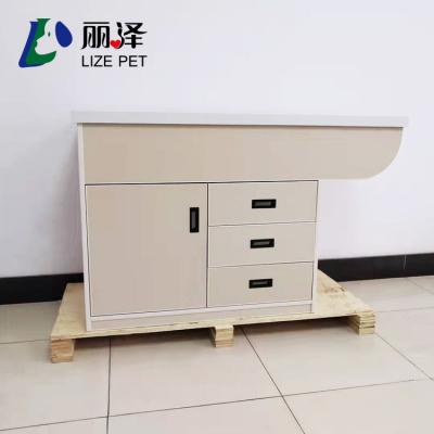 China Veterinary dry artificial quartz table layout pet stone operating table for sale