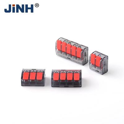 China PC LED Electrical Terminal Block Push In Fast Wire Quick Connector 5 Posts Terminal Block Connector for sale