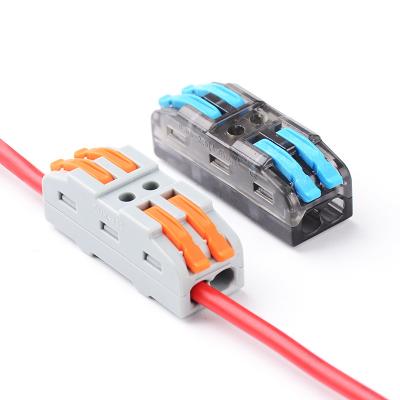 China Push In / Power Compact Electrical Cable Plug Quick Connector Spring Lever Splice Quick Wire Connectors Terminal Block 422 421 423 for sale