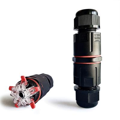 China Waterpump Connecting Quick Push In CNP295X Quick Installation Waterproof Cable Electrical Connectors IP68 Circular Power Push In for sale