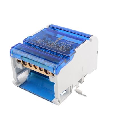 China Factory Direct High Quality JH8407 Power With Jing Hong Bar Terminals 4 Bar Metal Din Rail Terminals Copper Box Connector for sale