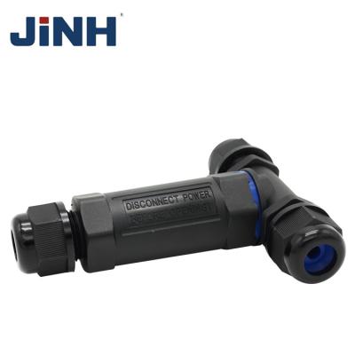 China Waterpump Connecting Plastic Outdoor Electrical Connector Cable Waterproof IP68 T Type Termination for sale