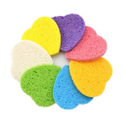 China Heart Shape Viable High Quality Cellulose Sponge For Facial Cellulose Sponge for sale