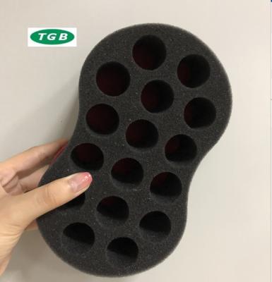 China Locks/Dread/Twists/Waves Hole Custom Size 24mm Barber Shop Big For Long Hair Twist Hair Sponge Brush for sale