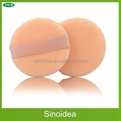 China Skin Friendly Flocking Powder Puff With Sliver , OEM Logo Velvet Powder Puff for sale